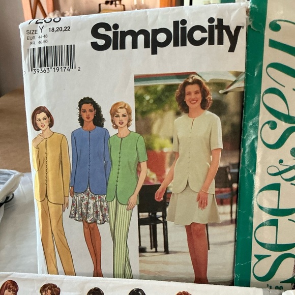 4 Patterns Dresses & Suits. Butterick 4333 & 5932, Simplicity 7238, See/Sew 5298 - Picture 2 of 10